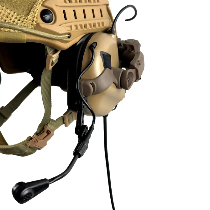 Комплект шолом кевларовий Fast Helmet NIJ IIIA + навушники Earmor M32 Mod3 з чебурашкою + кавер (розмір L) Вінниця - фото 8