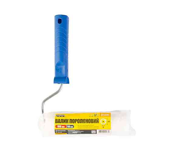 Валик малярський MASTERTOOL Moltopren 50/180 мм Ø 6 мм з ручкою 92-8195-Р Коломия