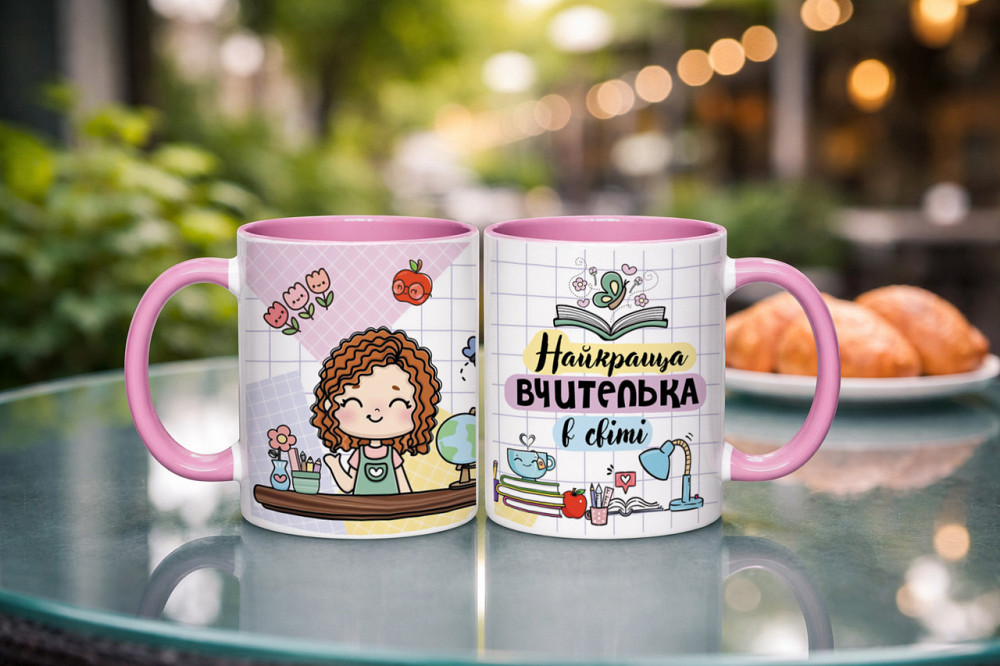Чашка для вчительки "Найкраща вчителька в світі" 330 мл | Подарунок вчителю Одеса - фото 3