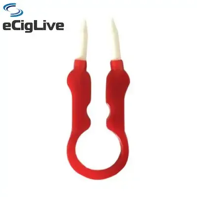 Керамічний пінцет + затискач для атомайзерів Pointed PTFE (Кольор: червоний) Київ - фото 1