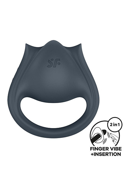 Вибратор для пар Satisfyer Perfect Pair 2 с кольцом для пальцем, серый Sex Aura Киев - изображение 5