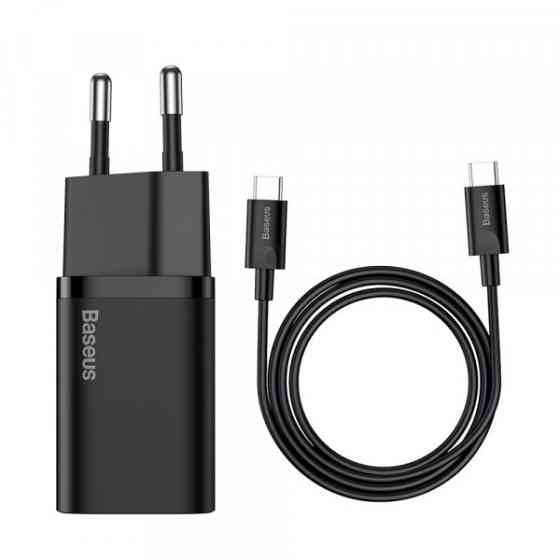 Зарядний пристрій 1xUSB 25W (USB-C) + Cable Type-C Чорний Baseus (TZCCSUP-L01) Киев