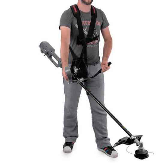 Тример електричний, 1,2 кВт, 7500 об/хв, ширина зрізання 255/380 мм, плавний пуск, котушка + 3-лопатевий ніж INTERTOOL DT-2246 Киев