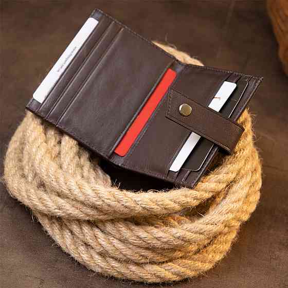 Картхолдер унисекс Vintage 20447 Темно-коричневый Киев