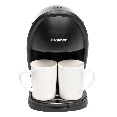 Кавоварка електрична крапельна 450W 240мл (одночасне приготування 2-х чашок кави) чорний HCD-023B Holmer Житомир - фото 3