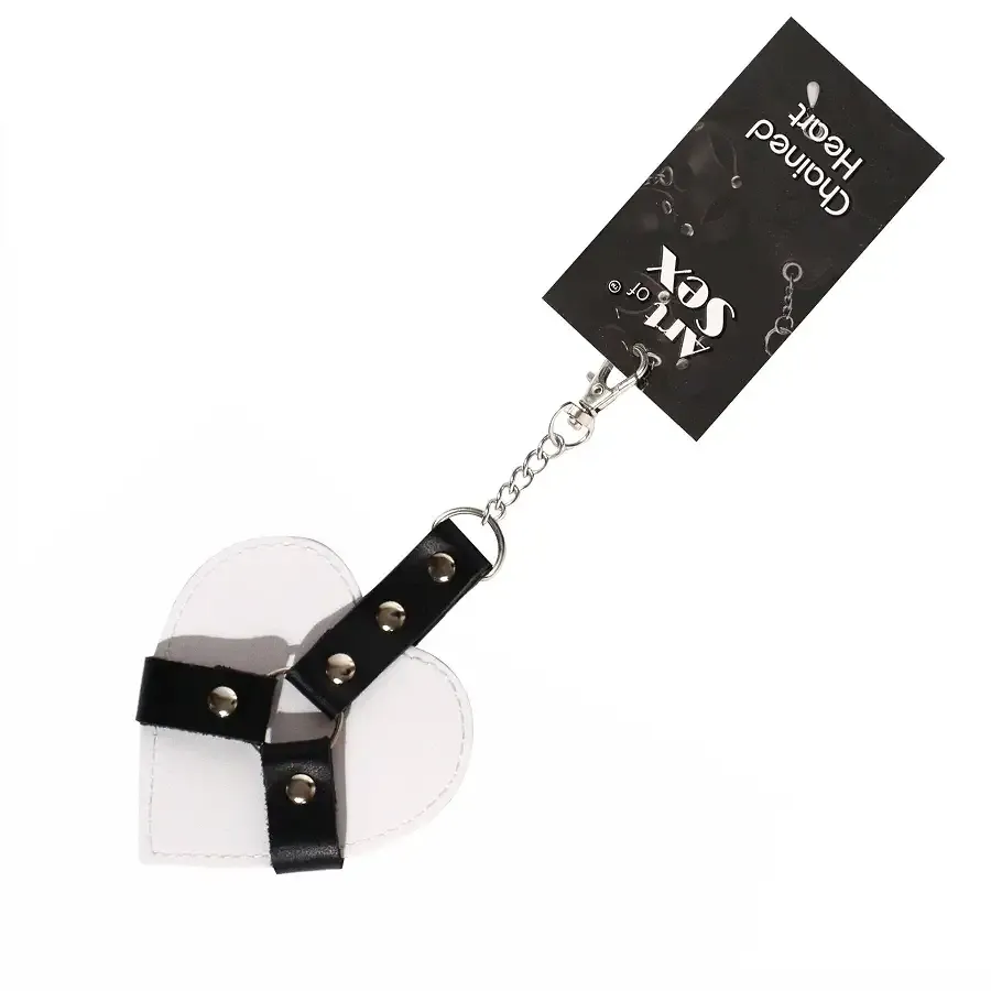 Брелок на карабіні для ключів Art of Sex Chained Heart, Білий Львов - изображение 1