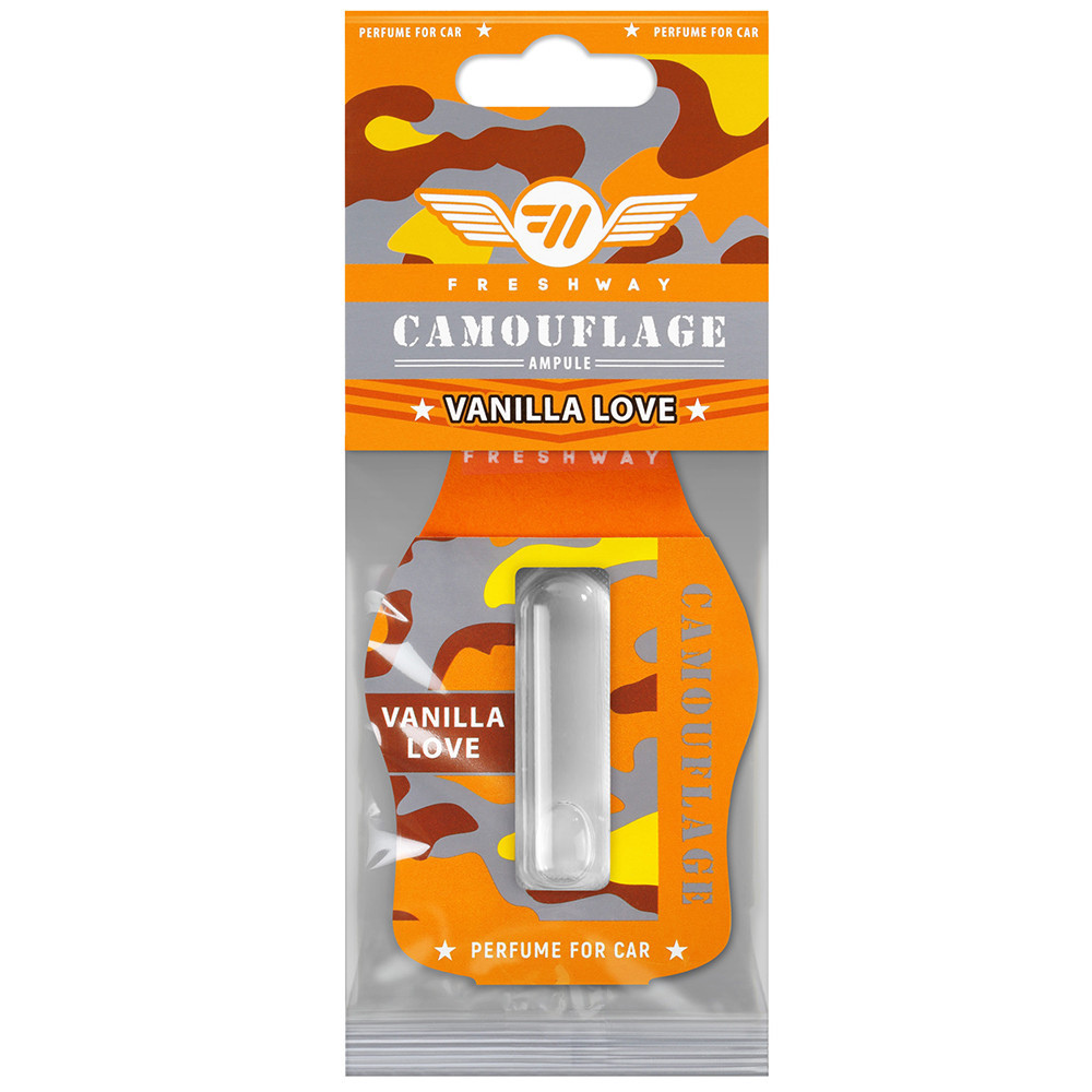 Ароматизатор для авто ампула "Camouflage Ampule" Vanilla Love (Ванільне кохання) 4,5мл FreshWay Київ - фото 1