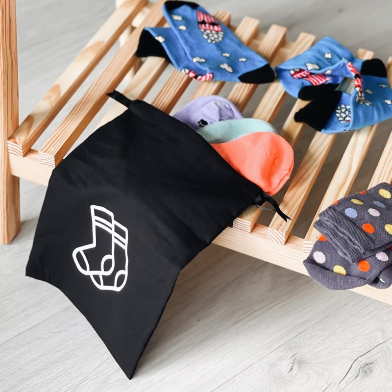 Мешок хлопковый для носков 20х30 см (Черный) Сумы - изображение 1