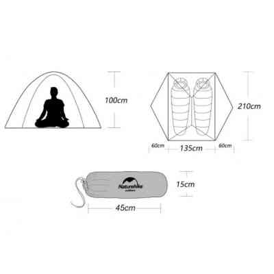 Намет Naturehike Mongar NH17T007-M 20D Grey (6927595708071) Вінниця