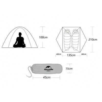Намет Naturehike Mongar NH17T007-M 20D Grey (6927595708071) Вінниця - фото 4