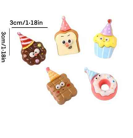 Магниты на холодильник десерты 5 шт милые магниты пончик кекс печенье набор Киев