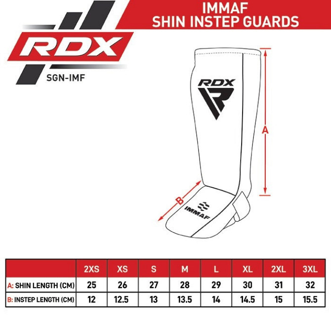 Захист для гомілок та стоп RDX NEOPRENE SHIN INSTEP IMMAF-1-RED-L Каменское - изображение 8