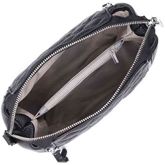 Трендова сумка для жінок у ромби з натуральної шкіри Чорна (Vintage) Київ