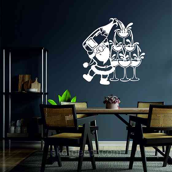 Декоративное настенное Панно «Дед Мороз», Декор на стену 90*84 см Киев