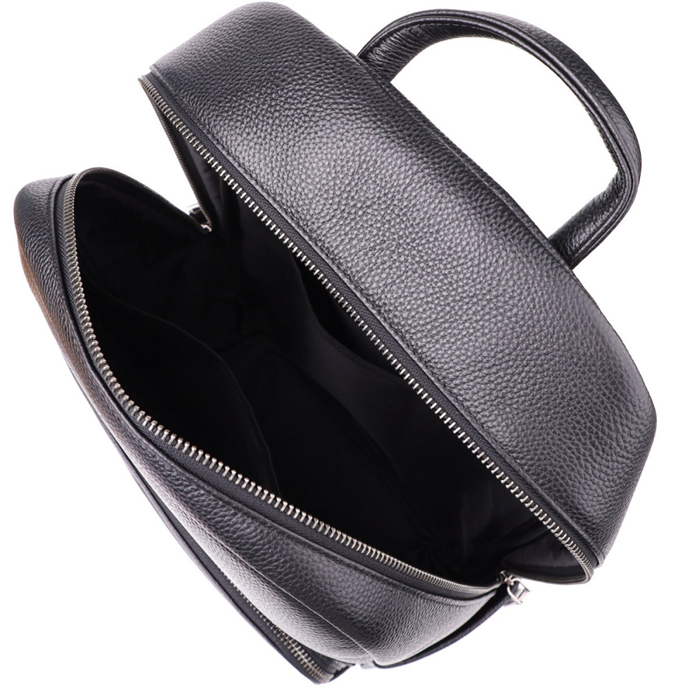 Місткий рюкзак для чоловіків з натуральної шкіри Vintage 23045 Чорний Київ - фото 7