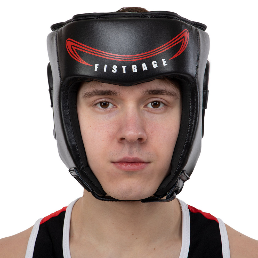 Шолом боксерський відкритий шкіряний FISTRAGE-8497 S-XL Шоломи для боксу та єдиноборств Київ - фото 9