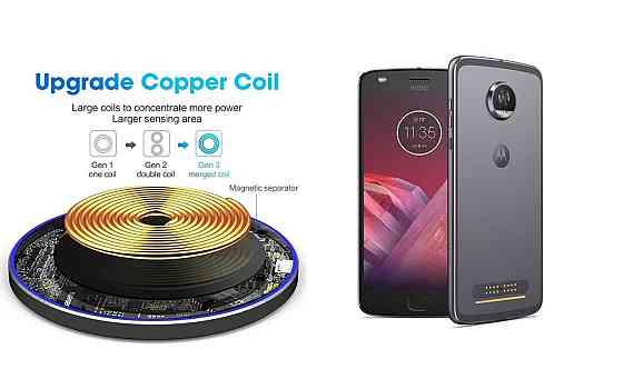 Бездротовий зарядний пристрій Copper до 30W для LG V60 ThinQ, USB-C, LED Київ