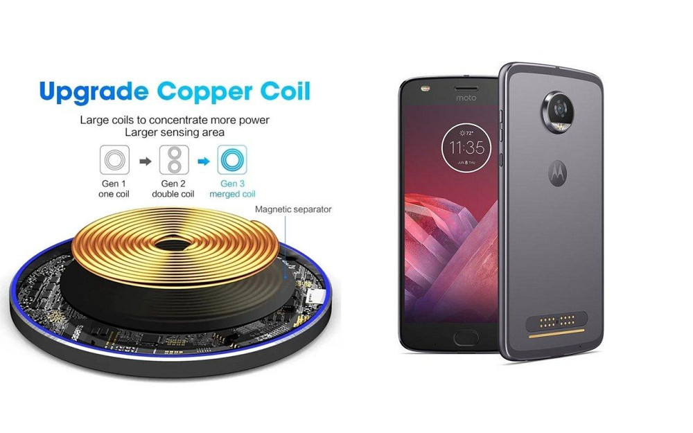 Бездротовий зарядний пристрій Copper до 30W для LG V60 ThinQ, USB-C, LED Київ - фото 2