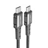 Кабель ACEFAST C1-09 USB-C - USB-C aluminum alloy audio / video transmission full-featured data cable Black AFC1-09B
