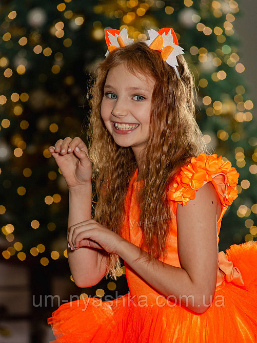 Оранжевое нарядное платье на девочку Королева Осени Лисичка Белочка Листик Апельсинка Кривой Рог - изображение 9