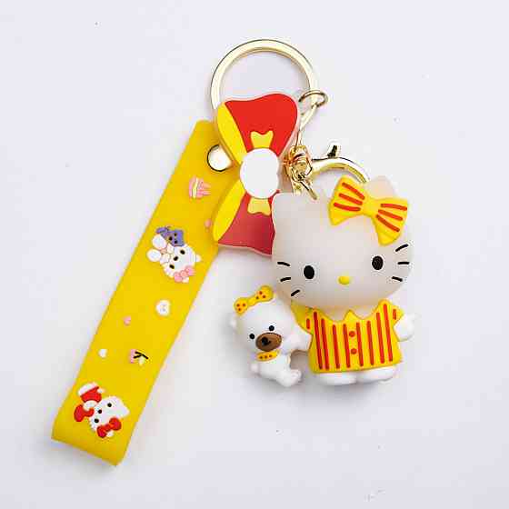 Дитячий брелок Hello Kitty 4×6 (см) для ключів, на сумку і рюкзак (рандом) HP-55-27 Київ