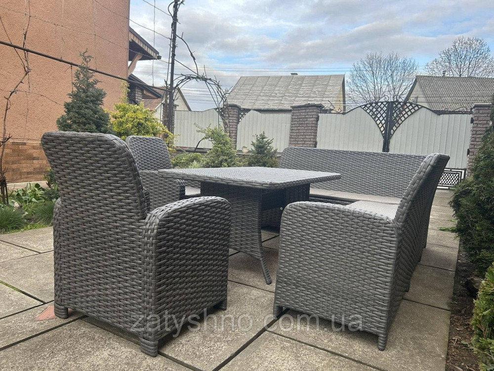 Плетені меблі вуличні з кутовим диваном Київ - фото 4