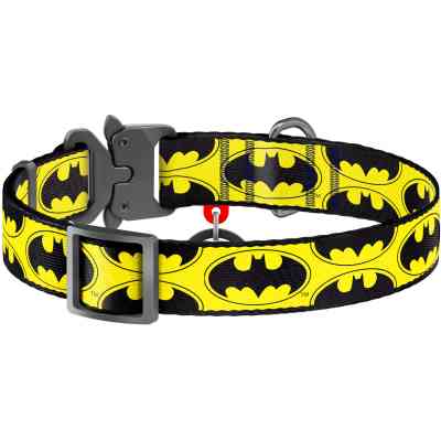 Ошейник для животных WAUDOG Nylon "Бэтмен Лого" металлическая пряжка-фастекс L (0025-2001) Винница