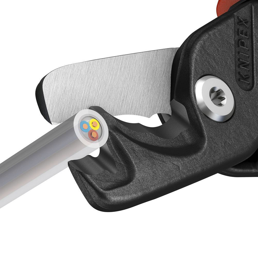 Ножиці для різки кабелів з подвійними ріжучими кромками Knipex 95 12 225 StepCut® XL Одеса - фото 4