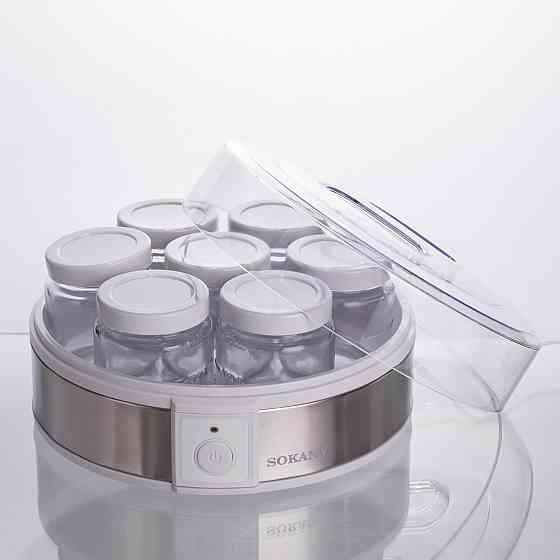 Sokany Йогуртниця електрична на 7 баночок по 180 (мл) апарат для приготування йогурту 20 Вт йог Коломия