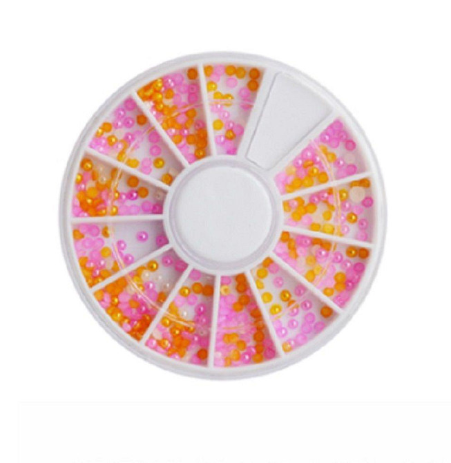 Різнокольорові стрази на нігті Київ - фото 1