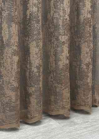 Тюль жаккард, коллекция «Мрамор Al-1», цвет коричневый 1665т Киев