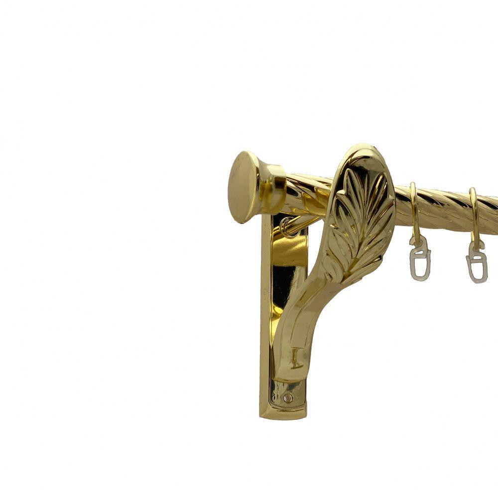 Карниз Orvit Дуо металевий однорядний ретро скручена труба кільце металеве Золото 25 мм 240 см (00-00010765) Львов - изображение 1