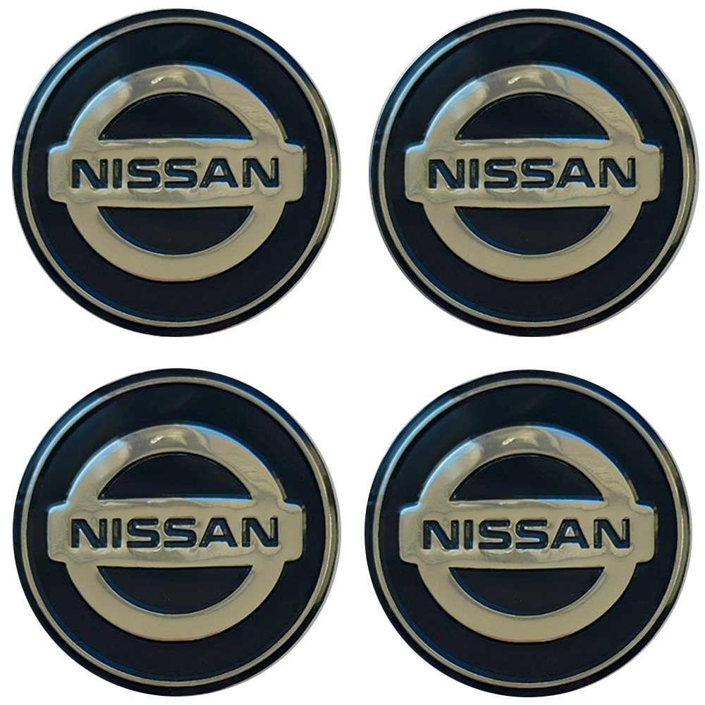 Наклейки на диски/ковпаки Nissan 90мм 4шт чорний Київ - фото 1