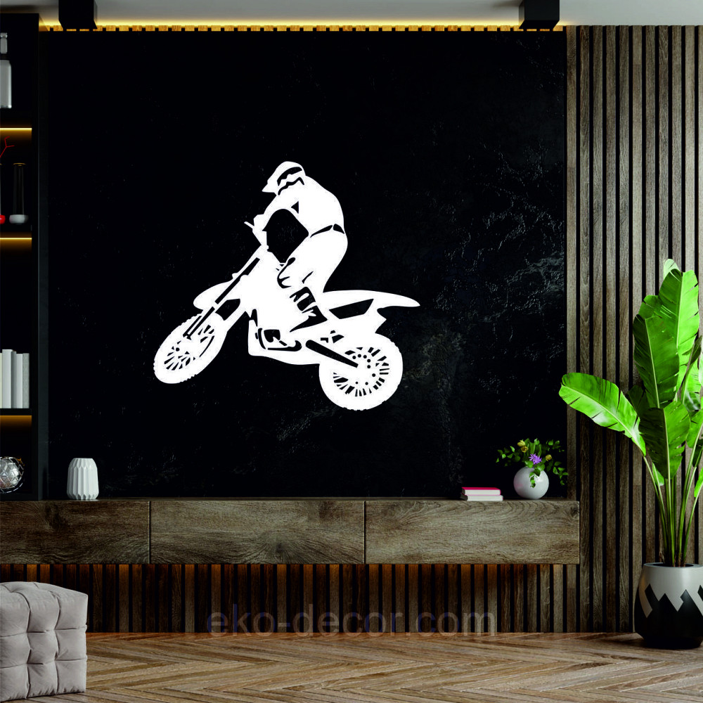 Декоративне настінне Панно «Мотоцикл» Декор на стіну 90*84 см, Білий Київ - фото 6