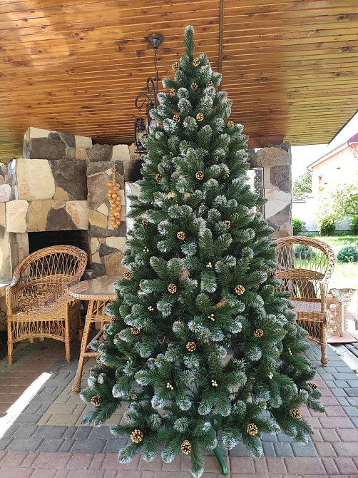 Елка искусственная новогодняя «Кармен золото» с шишками и жемчугом 1.5 / 1.8 / 2 / 2.2 м 1.5 Киев - изображение 3