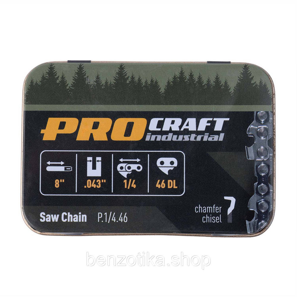 Ланцюг для ланцюгової пилки Procraft industrial P.1/4.46 Universal 1/4" шаг 46 зв. Київ - фото 1