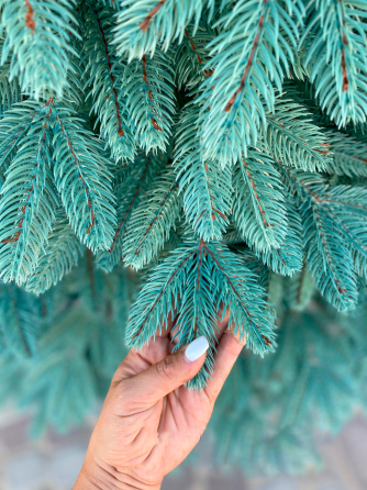 Штучна пухнаста ялинка Преміум (висота 2.20 м) лита (Блакитна) Київ