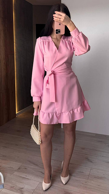 Женское романтическое платье на запах костюмка Одесса - изображение 5