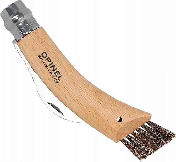 Складаний Ніж із щіткою для чищення грибів Opinel No.8 "Mushroom Blister" (001250) Нержавіюча сталь Нововолинськ