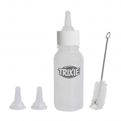 Набір Trixie Suckling Bottle Set для годування цуценят та кошенят із щіточкою та 3 силіконовими сосками 57 мл Київ - фото 1