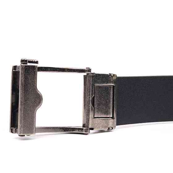 Мужской ремень с интересной автоматической пряжкой Vintage 20379 Черный Киев