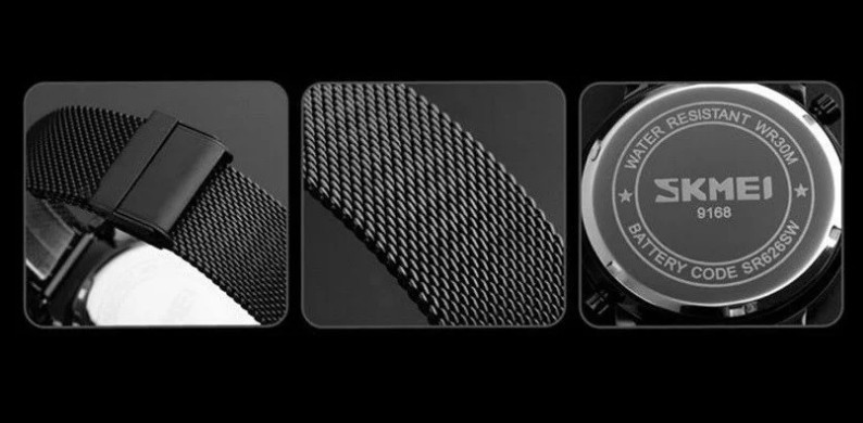 Чоловічий наручний годинник Skmei Moon 9168 Чорний Вінниця - фото 7
