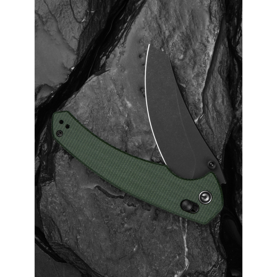 Ніж складаний туристичний Civivi Sixgill, (8.7 см) Nitro-V / Micarta темно-зелений Київ - фото 12