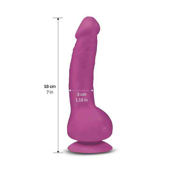 Вібратор реалістичний на присосці Greal Mini Gvibe, фіолетовий, 18 х 3 см Sex Aura Київ