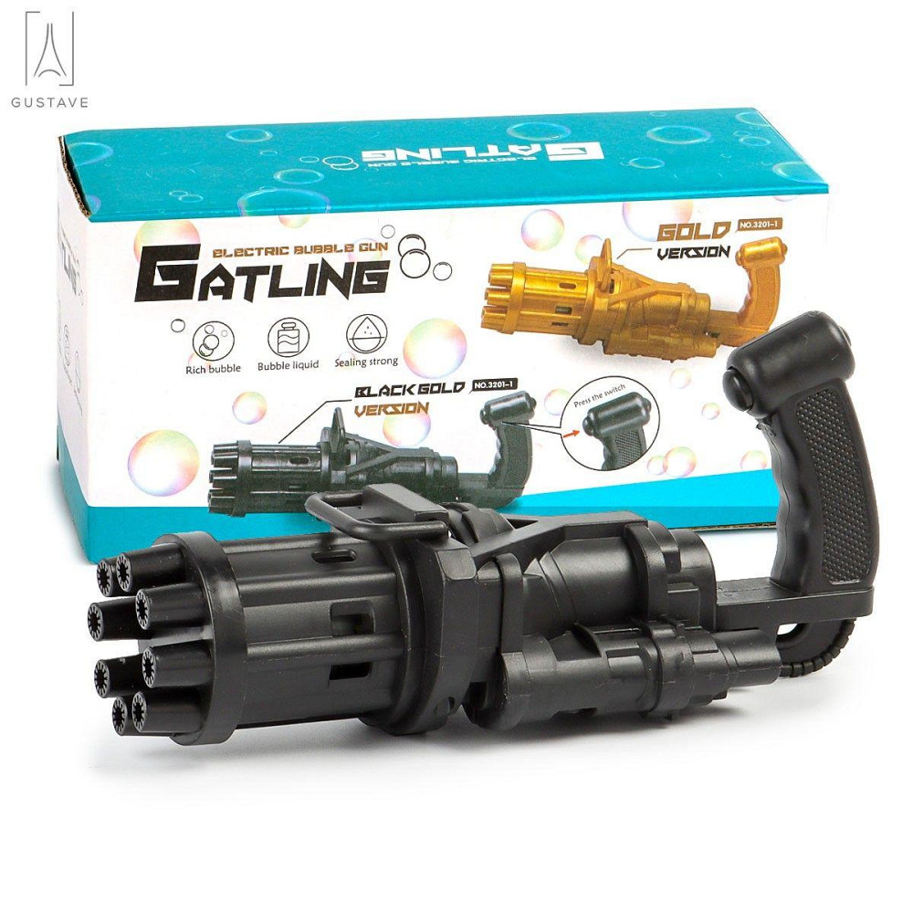 Пулемет автомат генератор мильних бульбашок пістолет Bubble gun Gatling Полтава - фото 1
