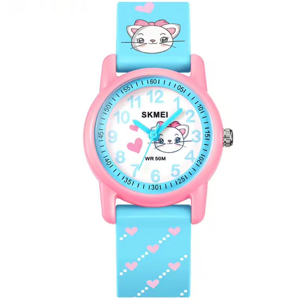 Годинник дитячий наручний Skmei Kitty Блакитний Вінниця - фото 1