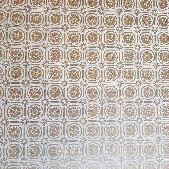 Шпалери вінілові на флізелін Caselio Mystery 0.53х10 м геометрія яскраві фігури золотисті на бежевому Київ