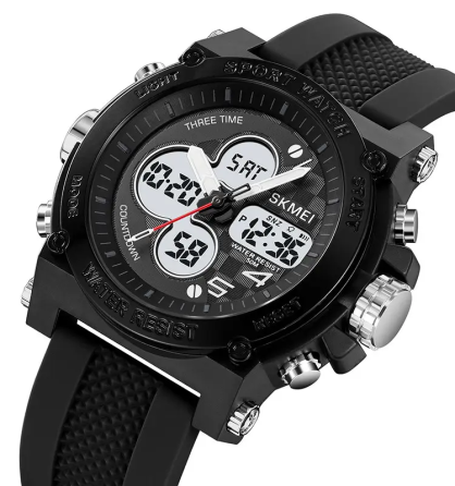 Часы мужские наручные спортивные Skmei 2065 (Черный с белым) Винница