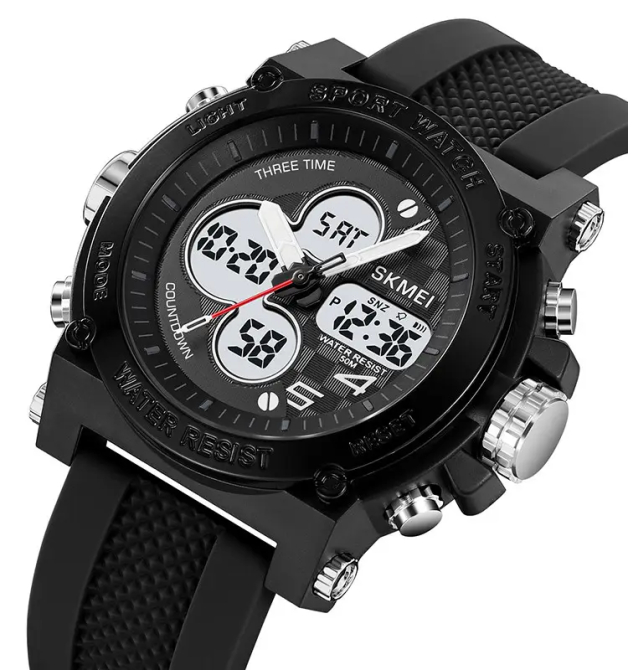 Часы мужские наручные спортивные Skmei 2065 (Черный с белым) Винница - изображение 2