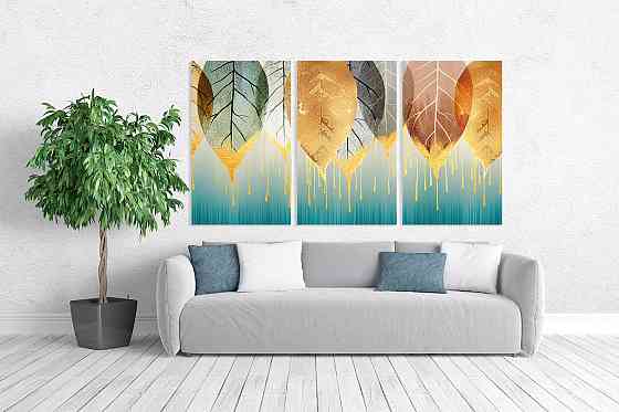 Модульна картина у вітальню/ спальню  Абстракція     ART-127_3A Київ